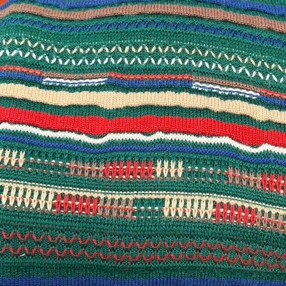 Stunning Vintage Coogi Style 3D Knit Cardigan Grandpa Sweater Long Duster Jacket - Picture 7 of 8